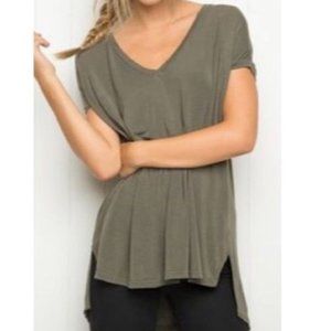 Brandy Melville Olive Green Oversized Top
